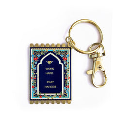 Prayer Mat Keychain - Blue