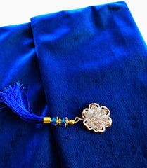 Blue Velvet Rainbow Quran Set (with Cover)