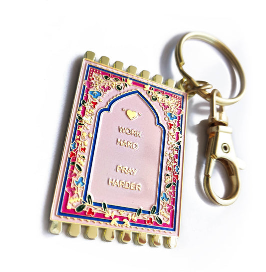 Prayer Mat Keychain - Pink