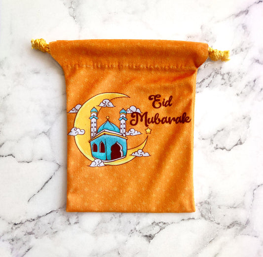 Eid Mubarak Potli Pouches - Orange