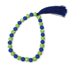 Green with Blue Prayer Beads (Tasbeeh)