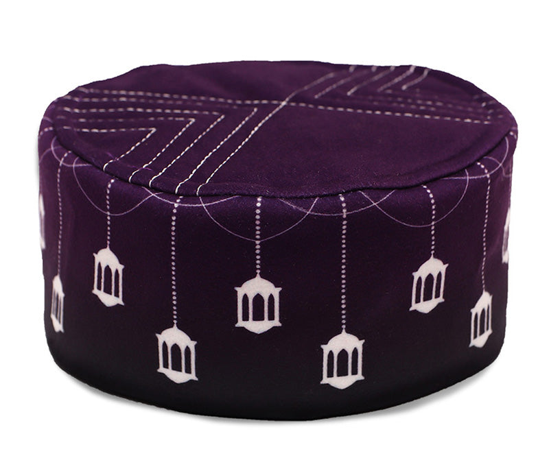 Purple Lanterns Prayer Cap