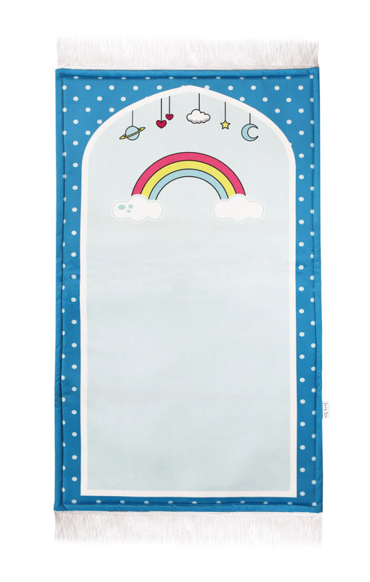 Blue Heavenly Rainbows Prayer Mat