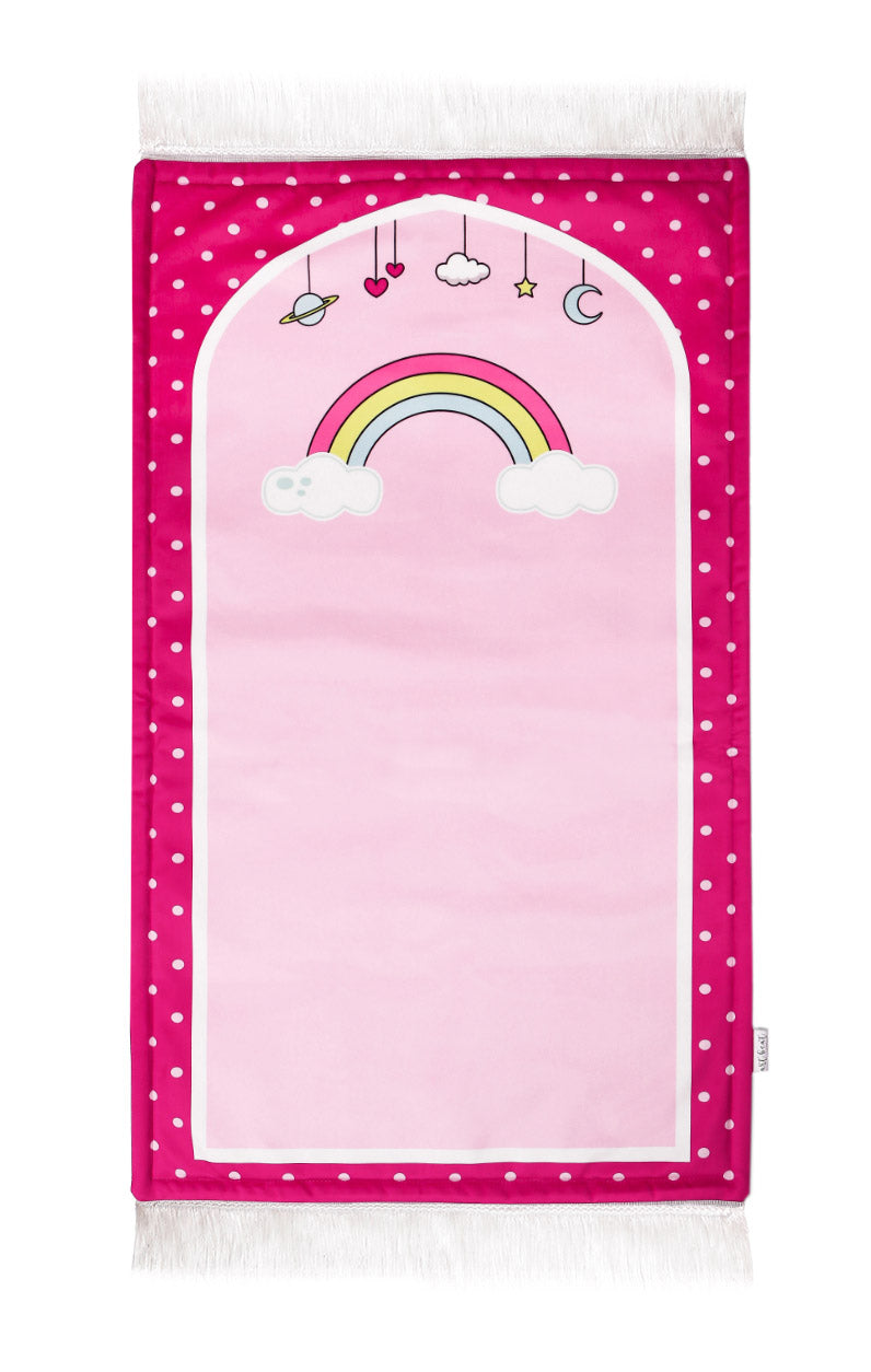 Pink Heavenly Rainbows Prayer Mat