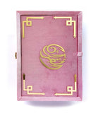 Load image into Gallery viewer, Light Pink Velvet Rainbow Quran Set (with Box Stand)
