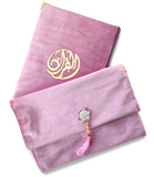 Load image into Gallery viewer, Light Pink Velvet Quran Set (with Cover)