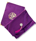 Load image into Gallery viewer, Purple Velvet Rainbow Quran Set (with Cover)